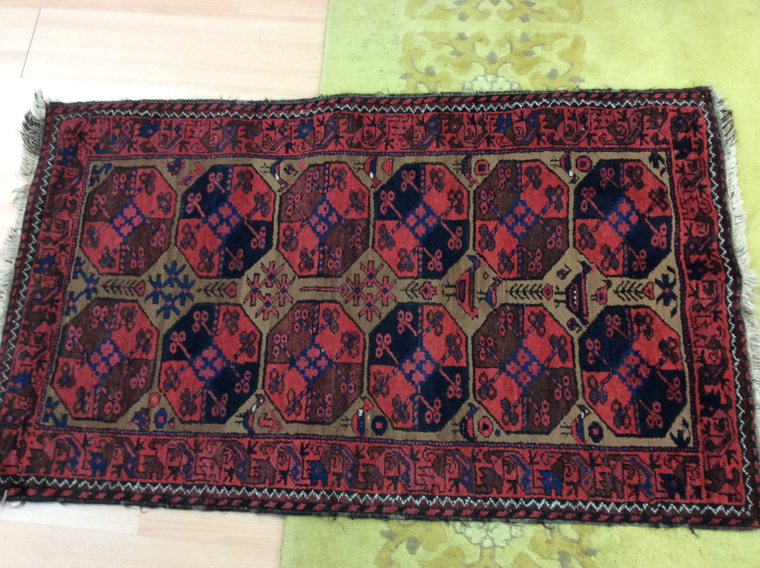 A collection of various woollen rugs, including one possibly Persian, - Image 3 of 4