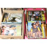 A collection of assorted sporting memorabilia to include: Goal magazine, The Game magazine,