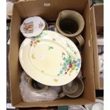 Assorted ceramics including Shelley Coronation George V cup and saucer A/F,