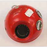 1960's red ball shaped battery operated radio