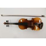 Mid 20th Century Czech violin with bow