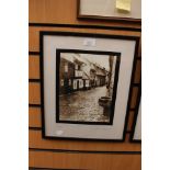 Two monochrome photographs of Prague signed by Tomash Bicam?