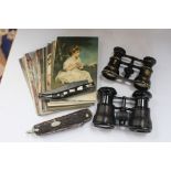 Two pairs of opera glasses, Whitehorse Opticians Pimlico and unmarked,