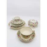 Early 19th Century Royal Crown Derby tea cups, coffee cans, dishes and plates,