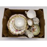 Collection of early to mid 20th Century Royal Crown Derby plates and early 20th Century Posie cups
