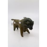 Studio pottery bull (firing flaws,