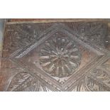 A collection of 19th Century hand carved panels and rails, mostly oak,