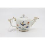 A miniature Meissen tea pot and cover, Kakiemon style decoration, circa 1730-35,