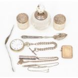 Silver ware: an early 20th Century vesta box,