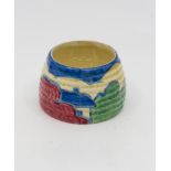 Clarice Cliff for Newport Pottery, a small Autumn beehive honey pot, lacking lid,