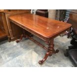 A Victorian mahogany side table.