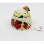 Clarice Cliff for Newport Pottery, a small Solitude beehive honey pot, Bizarre marks, 7.