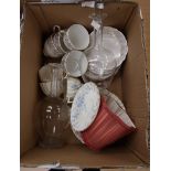 A collection of assorted ceramics and glassware (one box)