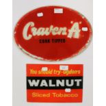 Two 1950's/60's glass tobacco signs,