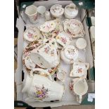 Collection of Royal Crown Derby Posie pattern along with a Royal Doulton figure "Diana"