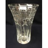 A Waterford cut glass vase, of flared form, 20cm high,