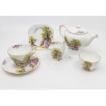 A 1950's Shelley five piece tea set,