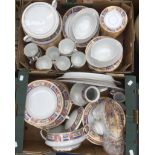 Noritake dinner service, Gold court 2503, vegetable dishes, gravy boats, meat plates, coffee pot,