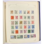 Hermes blue cloth album of world stamps