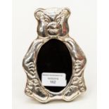 An Elizabeth II Britannia silver frame cast in the form of a teddy bear
