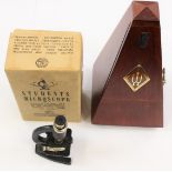 A boxed 1950's SEL students microscope and a Wittner metronome (2)