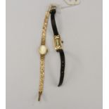 Two ladies vintage wristwatches comprising to include a 9ct gold Summit bracelet watch,