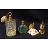Two scent bottles and perfume