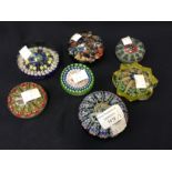 7 various Scottish Millefiori glass paperweights Condition: No obvious signs of damage