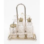 A 19th Century Sheffield plated cruet stand,