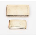 A William IV silver snuff box, reeded sides with plain lid, gilt interior, William Simpson,