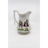An 1867 Imperial Parisian granite jug by Elsmore & Forester with painting over transfers of