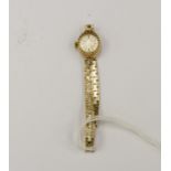 A ladies Richmond 9ct gold cased wristwatch, case diameter approx 14 mm 17 mm,