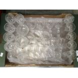 Crystal glassware, comprising set of six sherry glasses,