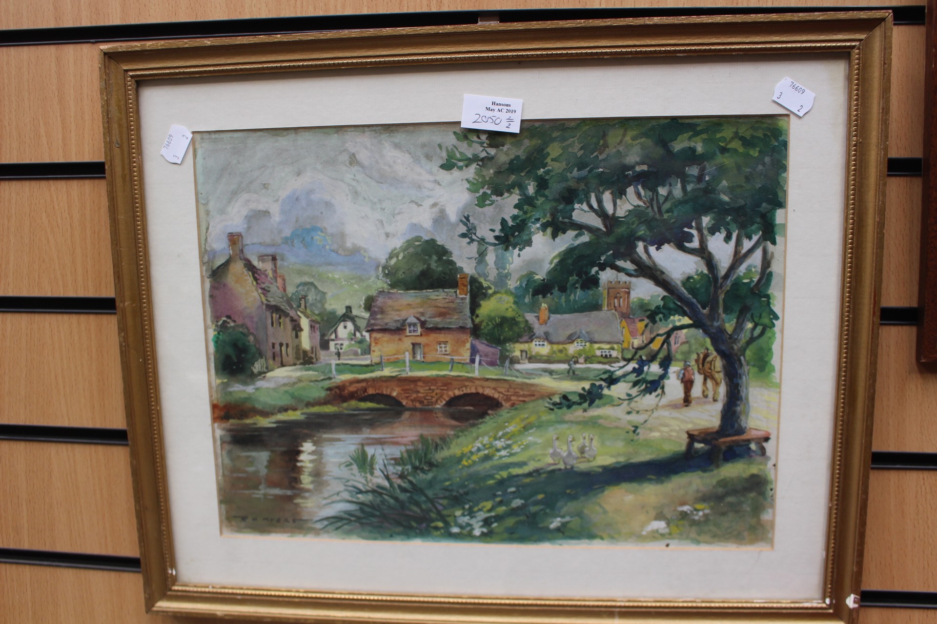 Two watercolour paintings - B.H Sheppard of Knaresborough, 1982 36 cms x 25 cms approx and R. - Image 2 of 2