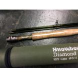 Angling interest: A Snowbee Diamond carbon fibre fly fishing rod 10" line #3/4