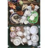A collection of Royal Albert Brigadoon tea service Paragon commemorative wares,
