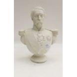 A ceramic bust,