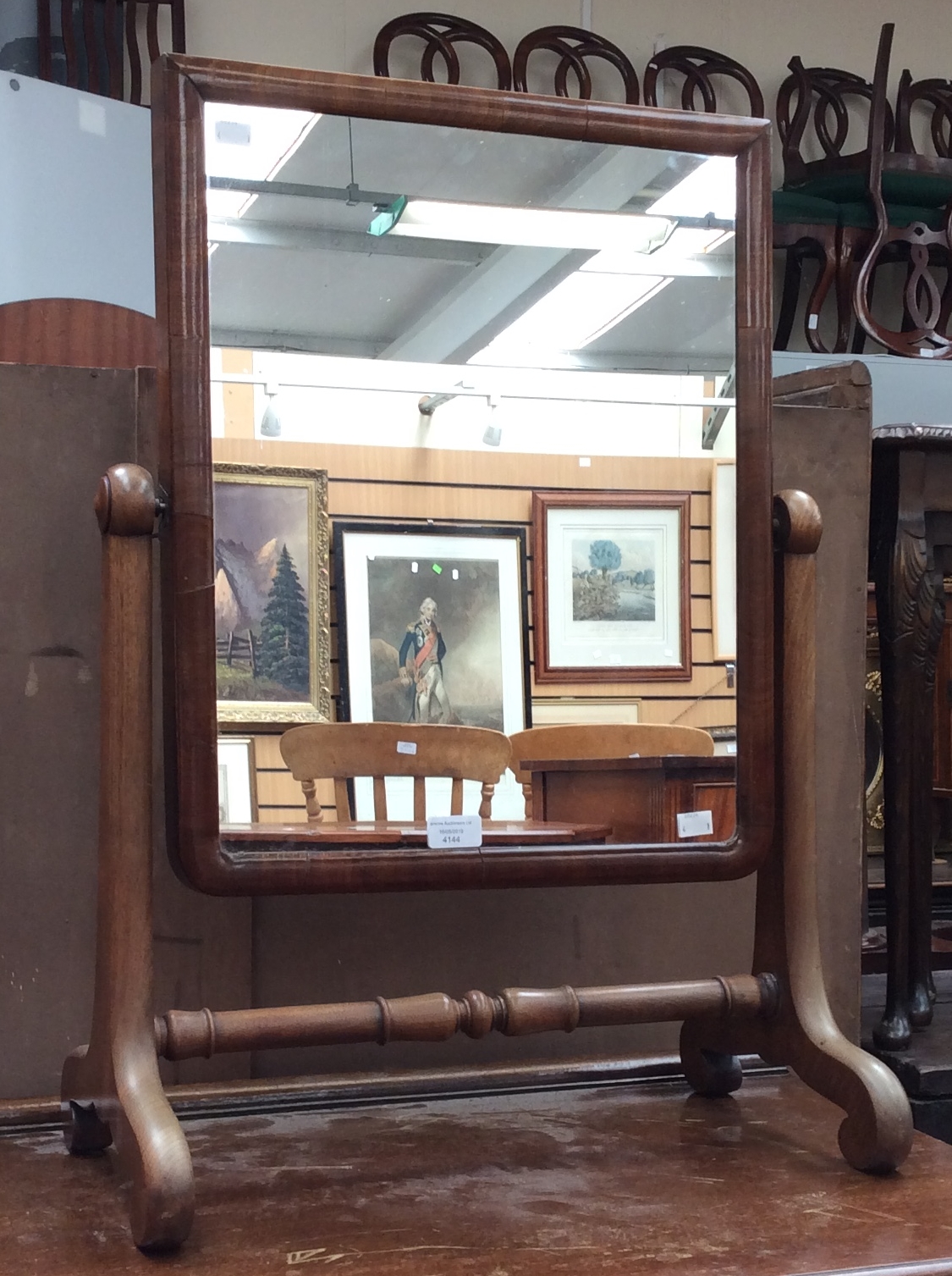 A 19th Century mahogany dressing table mirror