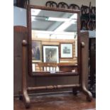 A 19th Century mahogany dressing table mirror