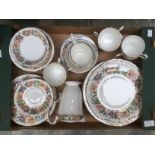 A Paragon Country Lane part dinner and tea set, comprising six cups, six saucers, six side plates,