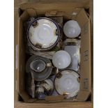 Noritake tea set, large sandwich plate, five cups, ten saucers,