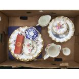 Collection of Royal Crown Derby plates, pin dishes,