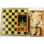 Chess set with board along with Chinese chess pieces