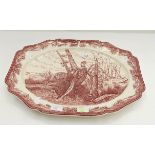 A Josiah Wedgwood large engraved platter with game birds, made exclusively for Williams-Sonoma,