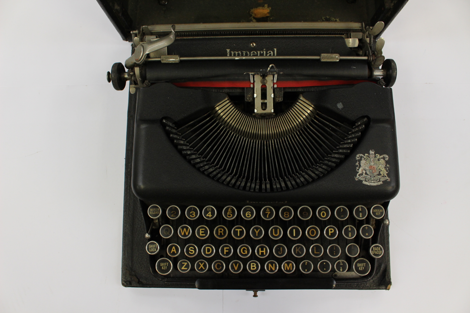 A vintage cased typewriter