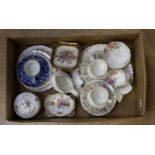 A collection of assorted Crown Derby, 22 pieces to include 3 cups and saucers,