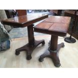 A pair of early 19th century mahogany pedestal dressing tables,
