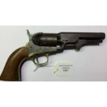 Colt 1849 pattern pocket pistol .31 Cal. Serial number 261774. Single action.