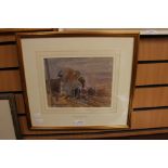 An unsigned watercolour by Robert Alexander,