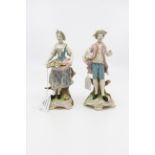 An 18th Century pair of Derby figures (A/F)